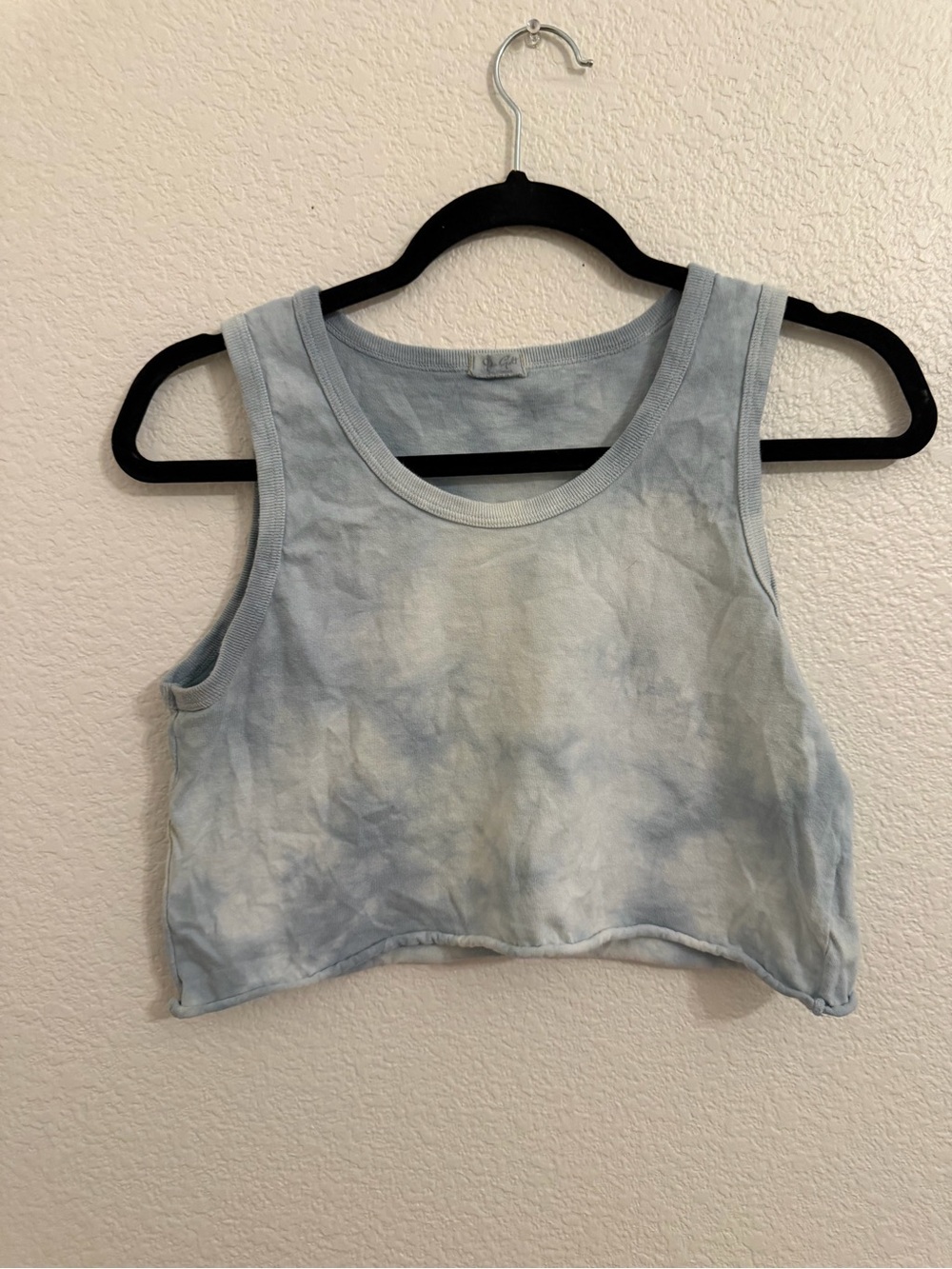 Brandy Melville Light Blue Tie-Dye Cropped Tank